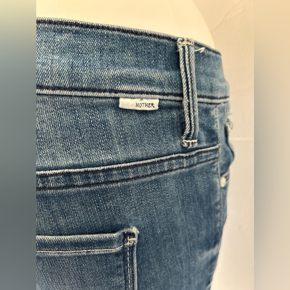 Mother Jeans Stunner Zip Ankle Step Fray Good Girls Do Wash Blue Size 29 - Picture 11 of 14